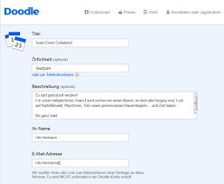 Das abstimmen i die 2. In Vier Schritten Eine Abstimmung Erstellen Mit Doodle