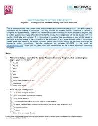 An individual's cancer risk has a lot to do with other factors, such as age. Summer Intern Pre Survey Cancer Research