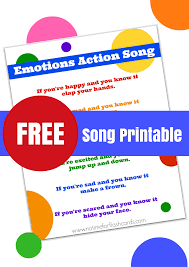 If we could see each other more it wouldn't be so bad if we could only find the open door we wouldn't be so sad. Emotions Song For Preschool With Free Lyrics Printable No Time For Flash Cards