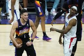 The phoenix suns can punch a ticket to their first nba finals since 1993 when they look to close out the visiting los angeles clippers in game 5 of the western conference finals on monday night. Booker Has First Triple Double Suns Beat Clippers 120 114