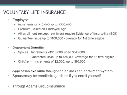 Idaho state police have an additional optional life insurance as well. Health Welfare Benefit Plan Open Enrollment Ppt Download
