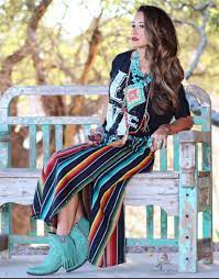 Silverado Black Serape Maxi Skirt Cowgirl Delight Western Skirts Western Fashion Clothes For Women