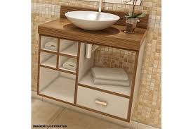 Gabinete Para Banheiro Com Cuba Em Resina E Espelho 50x60 Bisotado Kit Becrux Gabinete Banheiro Cuba Banheiro Banheiro