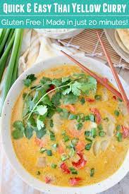 Thai Yellow Curry Is Easy To Make At Home In Only 20 Minutes This Recipe Is Made With Chicken Curry Recipes Easy Vegetarian Yellow Curry Recipe Curry Recipes