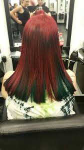 Red And Green Top Deck More Hair By Me Green Hair Hair New Hair