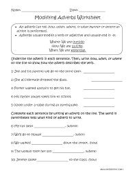 The accompanying element is called a modifier. Modifying Adverbs Worksheets Adverbs Worksheet Adverbs Adverbs Practice