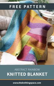 Maybe you would like to learn more about one of these? Abstract Rainbow Knitted Blanket Free Knitting Pattern Knitting Projects Free Knitting Projects Blanket Knitted Blankets