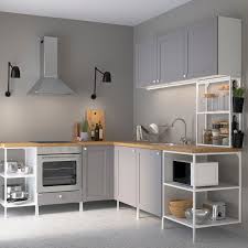 Muebles auxiliares estupendos para completar la cocina o algún espacio auxiliar que tengas en tu hogar. Enhet Cocina De Esquina Blanco Gris Estructura Ikea
