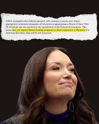 In her letter to Governor Mills, Secretary Rollins claimed freezing USDA  funding to the State of Maine would "not impact federal feeding programs or  direct assistance to Mainers; if a child was