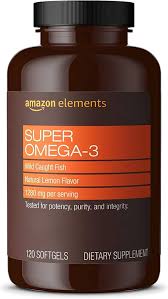 Amazon.com: Amazon Elements Super Omega-3 with Natural Lemon Flavor, EPA &  DHA Omega-3 fatty acids, 120 Count (1280 mg per serving, 2 Softgels)  (Packaging may vary) : Health & Household