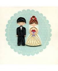 Origamo Biglietto Auguri Quilling Fatto A Mano Matrimonio
