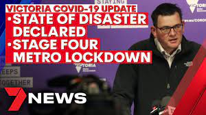 Victoria hits grim milestone of 200 days in lockdown. Coronavirus State Of Disaster Declared In Victoria And Stage 4 Lockdown For Metro Area 7news Youtube