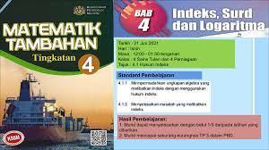 Bab 4 Indeks Surd Dan Logaritma Membalik Buku Halaman 1 11 Anyflip