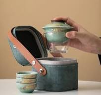 Chinese Style Travel Tea Set, Celadon Cover Bowl Small Set, One Pot, Three  Cups, Fast Customer Cup, Portable Kung Fu Tea Maker - AliExpress
