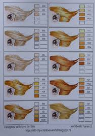 Copic Coloring Chart Hair 05 From Iwona Plamountain