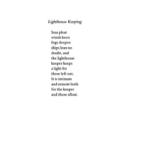 Lighthouse Keeping Poem Lighthouse Poem Quotes Poems Short Poems