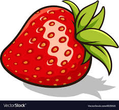 Strawberry 001 Vector Image On Vectorstock Pineapple Drawing Fruit Cartoon Fruit Illustration