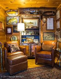 Hudson Leather Club Chairs Rustic Study Rustic Living Room Fishing Decor Dartbrook Living Room Leather Rustic Living Room Rustic Farmhouse Living Room