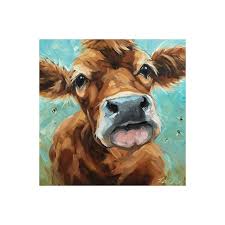 Jigsaw Puzzle 1000 Piece Cute Cow Drawing Suitable For Teenagers And Adults Wooden Puzzle Unique Home Decorations And Gifts 75x50cm Toys Flirts Cow Pictures On Canvas Cute Cows Cow Pictures