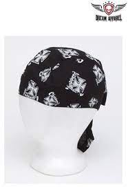 Cotton Skull Cap W White Chopper Cross 12pcs Pack Skull Cap Cross Designs Skull