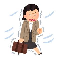 寒い中を歩く女性会社員のイラスト | かわいいフリー素材集 いらすとや