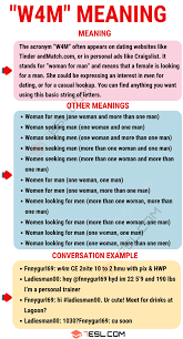 W4m Meaning What Is The Meaning Of This Popular Acronym 7esl Learn English Vocabulary Slang Words Meant To Be