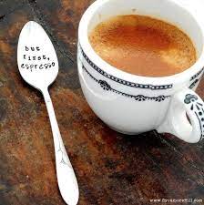 But First Espresso Spoon Hand Stamped Demitasse Spoon The Etsy Vintage Coffee Demitasse Spoons Bad Coffee