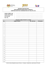 terkini borang rentas negeri pkp pdrm (pdf, jpg) | borang permit pergerakan pkpb. Borang Penyertaan Pertandingan Dikir Barat Fkrk 2018 Pdf Docdroid