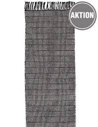 Die meisten teppichläufer sind kurzflorig und daher einfach zu saugen und pflegeleicht. Teppich Laufer Helsinki 59 Schwarz Weiss Baumwolle 70x200 Cm H