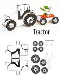 Traktor Yapimi Traktor Yapimi En 2020 Modelo De Papel Manualidades Faciles Para Ninos Tarjetas Interactivas