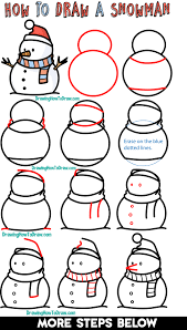 How To Draw A Snowman Easy Step By Step Drawing Tutorial For Kids - How To  Draw Step By Step Drawing Tutorials