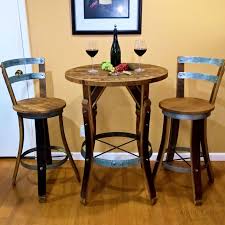 Wine Barrel Stave Bistro Set Swivel Top Stools Rustic Etsy Barrel Furniture Pub Table And Chairs Wine Barrel Furniture