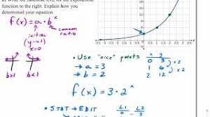 How to graph an exponential function in the form f(x)=a(b)x. Writing Exponential Functions From A Graph Youtube