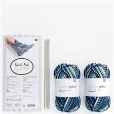 Annieskitclubs.com offers you craft kit clubs to feed your creative spirit. Rico Knit Kit Socks In Denim Closs Hamblin