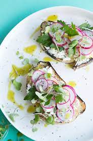 Radish And Goat Cheese Toast Recipes Toast Recipes Radish Recipes