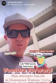 Man attempts Suicide * update 6pm *passed away RIP @venturaforward in  Downtown Ventura 7/12/24 12:45pm @downtownventura Call or Text *988 Hotline  Eyewitness shares the story of a man in his 30/40s ...