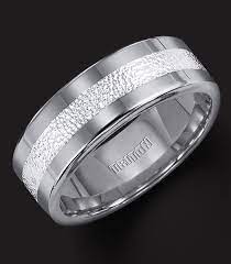 Triton Tungsten Carbide Comfort Fit Wedding Band With Sterling Silver Inlay And Stiple Finish Tungsten Ring Rings Comfort Fit Wedding Band