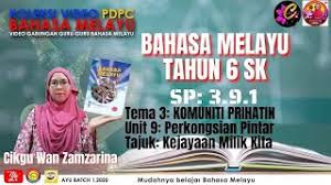 Bahasa melayu 6 tahun eşleştir. Bahasa Melayu Sk Tahun 6 Tema 3 Unit 9 Sp 3 9 1 Tajuk Kejayaan Milik Kita Youtube