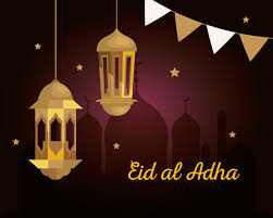See more ideas about eid ul adha eid eid decoration. Eid Al Adha Mubarak Happy Sacrifice Feast With Golden Lanterns And Garlands Hanging Decoration 2612808 Vector Art At Vecteezy