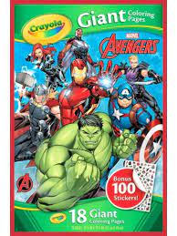 Rare disney handy mandy tools giant. Crayola Giant Colouring Pages Avengers With Bonus Stickers Mr T