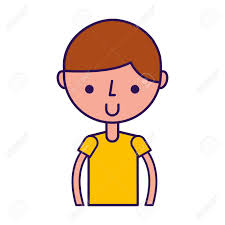 1.24 high temp fade with part and short curly hair. Cute Upper Body Brown Hair Boy Cartoon Vector Graphic Design Royalty Free Cliparts Vectors And Stock Illustration Image 79414105