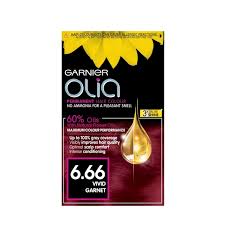 When concentrated at the heart of the olia permanent red hair dye formula, oil maximises the red hair colour result. Garnier Olia Vivid Garnet 6 66 Colourant Morrisons
