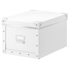 Fjalla Storage Box With Lid White 9 X14 X7 Ikea In 2020 Storage Boxes With Lids Storage Box Storage Furniture
