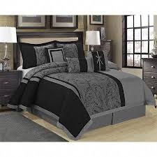 Unique Home Leticia Comforter 7 Piece Bed In A Bag Ruffled Clearance Bedding Set Fade Resistant Wrinkle Free No Ironing Necessary Super Soft All Sizes Quee In 2020 Black Comforter Sets