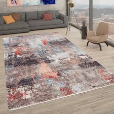 Modernes und zeitloses design verbunden mit der hochwertigsten und traditionellsten herstellungsart von teppichen, der handknüpfung im orient. Designer Teppich Kurzflor Teppich Fur Wohnzimmer Abstrakter Used Look In Bunt Ebay
