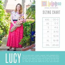 Lucy Size Chart Size Charts In 2019 Lucy Skirt Lularoe