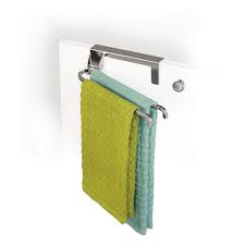 A perfect solution for better kitchen organization! Lynk Over Cabinet Door Pivoting Towel Bar Chrome Walmart Com Walmart Com