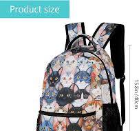 GNEW Niedlicher Rucksack für Kinder, Mädchen, Jungen, Kawaii-Kinderrucksack  für Schule und Reisen, Grundschultasche, 40,6 cm, Katze, Einheitsgröße, ...