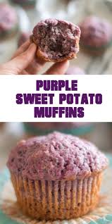 Purple Sweet Potato Muffins Thyme Love Recipe Sweet Potato Muffins Sweet Potato Dessert Sweet Potato Cake