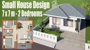 Small house plans with two bedrooms can be used in a variety of ways. Small House Design Plans 7 X 7 With 2 Bedrooms 49sqm 3d Animation House Design Youtube